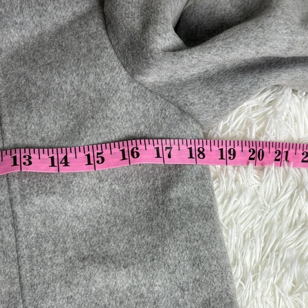 Crewcuts gray wool peacoat faux fur collar